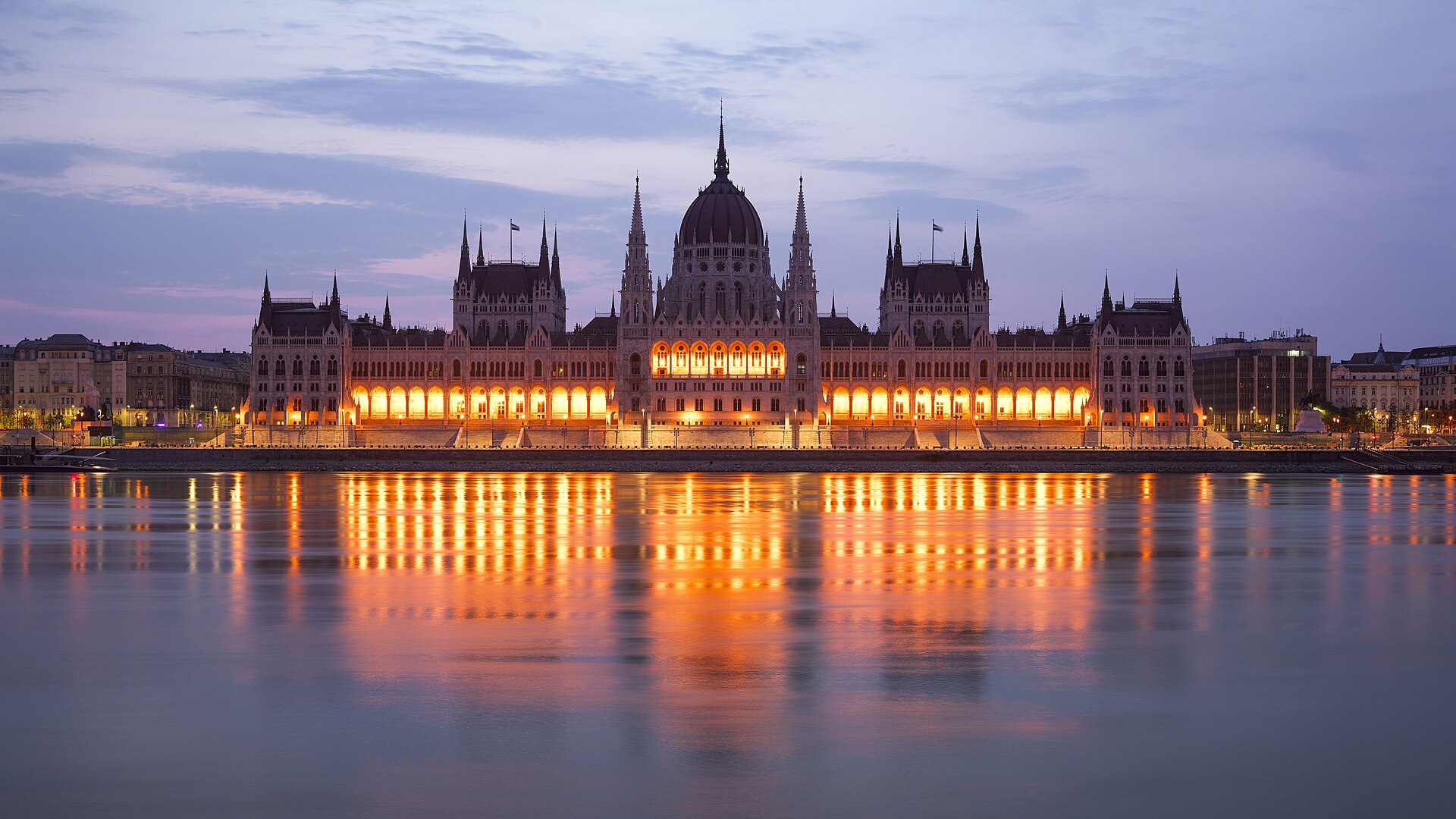 Budapest — Hungarian Parliament from across the Danube