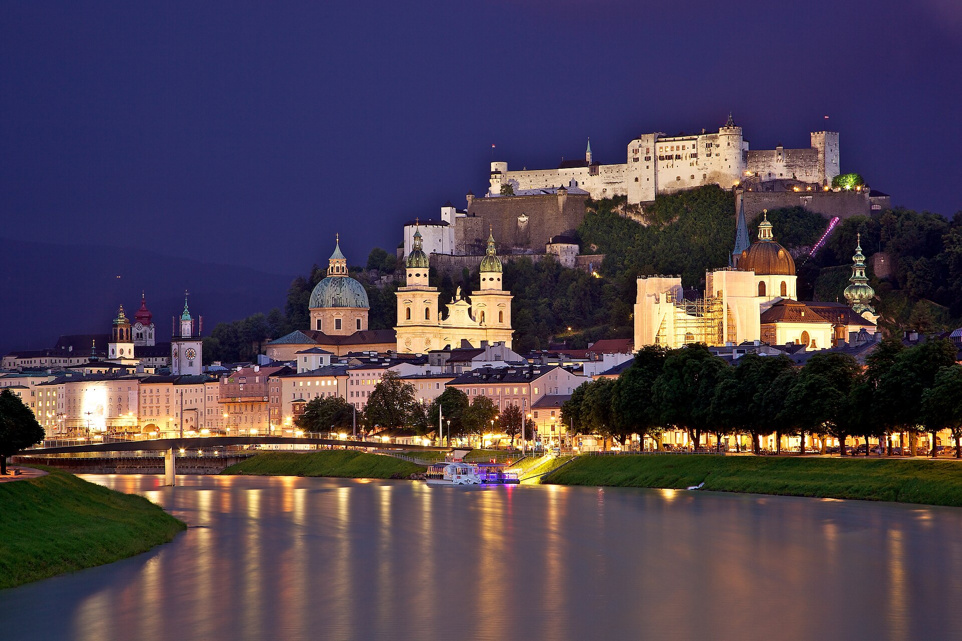 Salzburg — Old Town across the Salzach