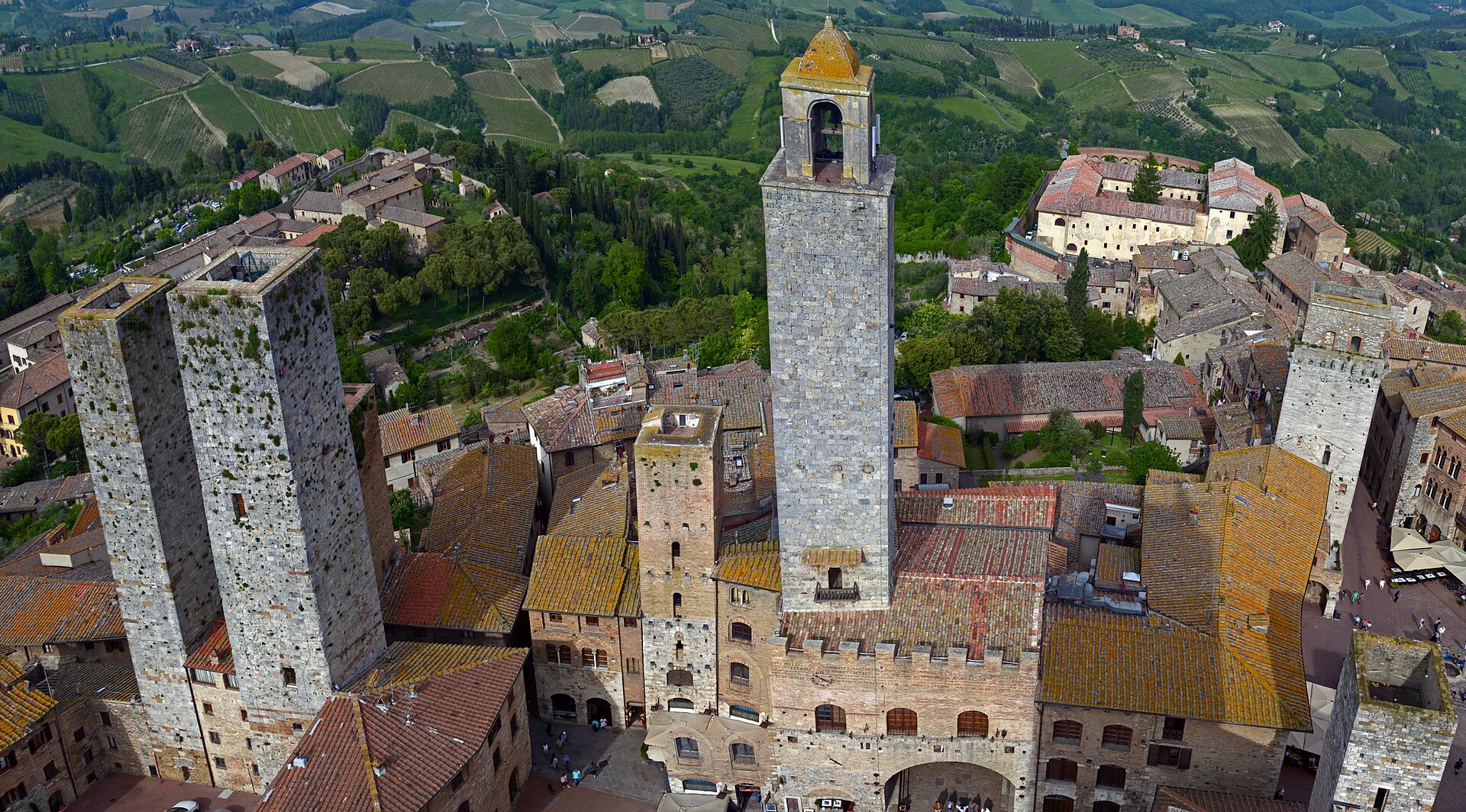 San Gimignano — Towers seen from Torre Grossa