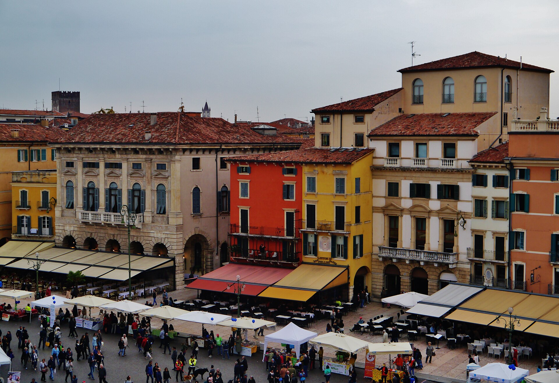 Verona — Piazza Bra seen from the Arena